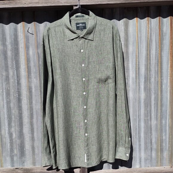Rodd & Gunn Linen Button Up Shirt Sports Fit Long Sleeve Italian Fabric Men 3XL - Picture 5 of 13